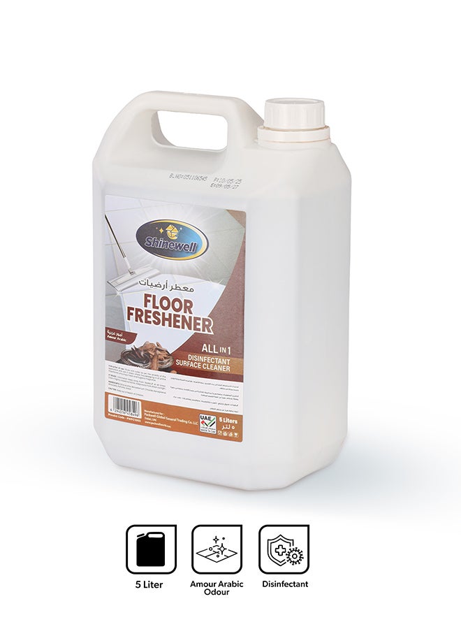 Shinewell Floor cleaner Disinfectant 5 liter Floor Cleaner Liquid, French Arabic Fragrance all purpose cleaner - Image 1
