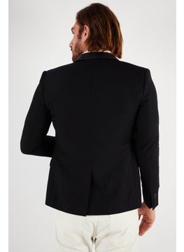 THE KOOPLES Men Regular Fit Solid Formal Blazer, Black  - Image 4