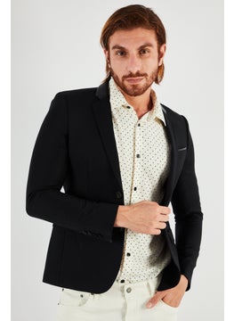 THE KOOPLES Men Regular Fit Solid Formal Blazer, Black  - Image 2