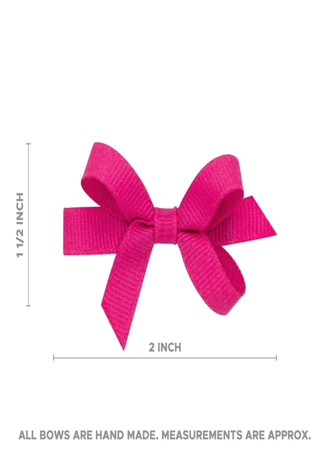 Wee Ones Baby Girls' Two Stretch Ruffle Edge Satin Add-A-Bow Baby Head Bands, 0-6 Months, White and Red - Image 2