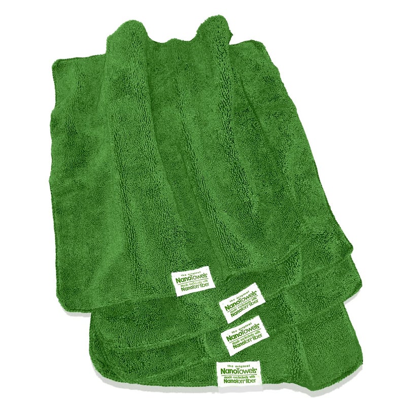 Life Miracle Nano Towels Cleaning Cloths - Cleans with Only Water - Wipes Away Dust, Spills & Grime Instantly Without Chemicals Paper Or Microfiber Supplies. Kitchen, Bathroom, Glass 14x14â€ 4-Pack Green - Image 4