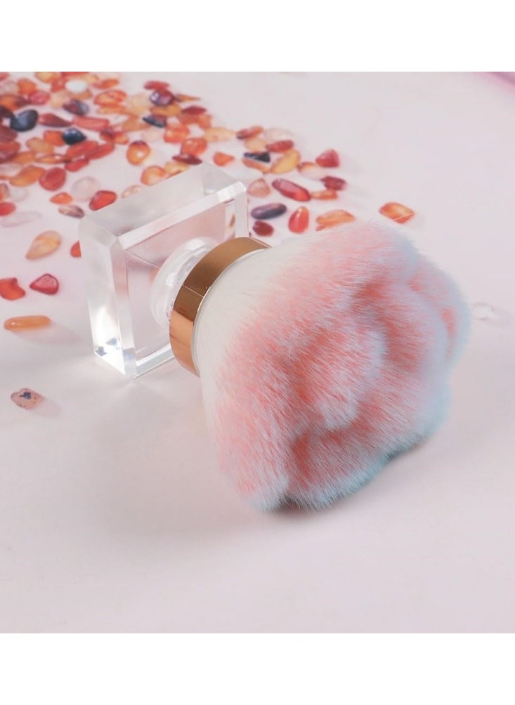 Ru syanl - Dust Brush for Acrylic Nails Pink Rose Soft Brush Nail Art Dust Remove Makeup Brush Manicure Brush Clean Up Tool Nail Art Brush - Image 1