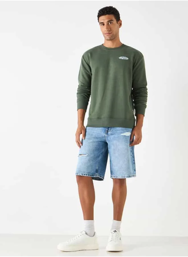 Lee Cooper Lee Cooper Printed Sweatshirt with Crew Neck