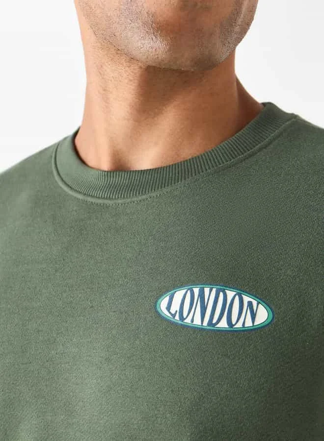 Lee Cooper Lee Cooper Printed Sweatshirt with Crew Neck