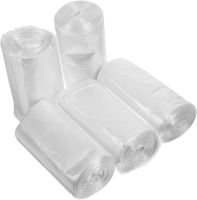 Thickened White Plastic Trash Bags 300 Count Heavy Duty For Kitchen Bathroom Office - Image 1