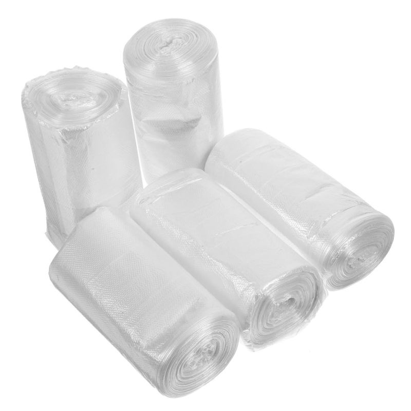 Thickened White Plastic Trash Bags 300 Count Heavy Duty For Kitchen Bathroom Office - Image 2