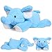 JellyMallow 5lbs 24in Elephant Weighted Stuffed Animals Weighted Stuffed Animal Elephant Pillows Plushies Gifts for Kids and AdultsBlue - Image 4