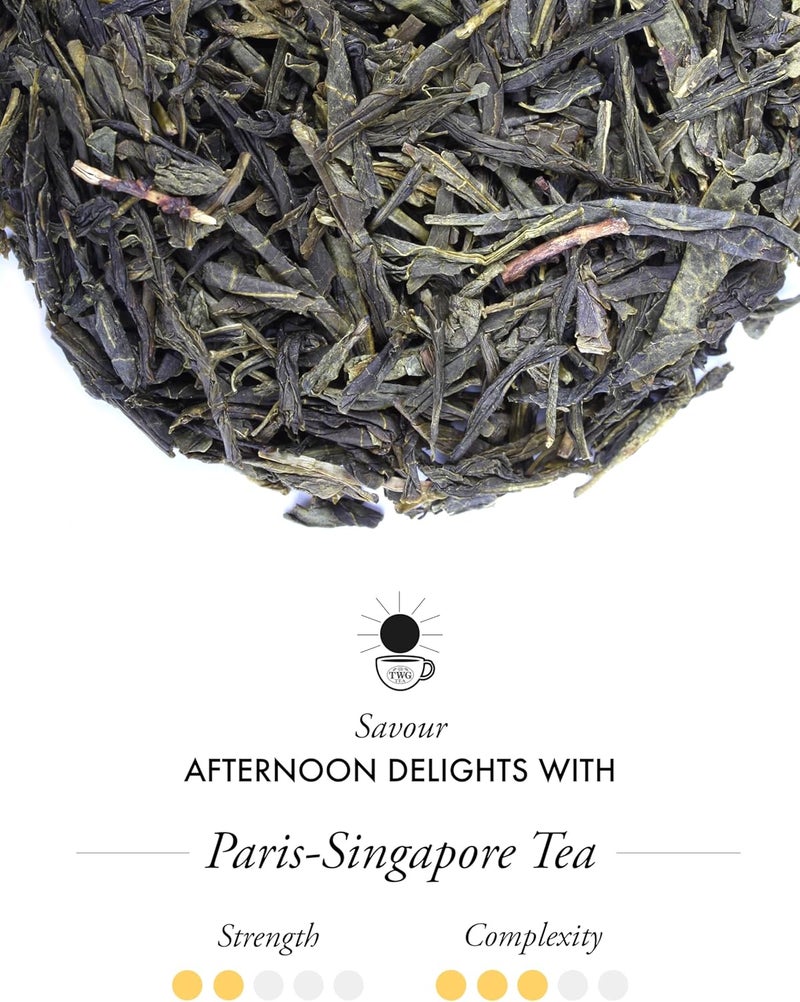 TWG Tea Paris-Singapore Green Tea with Cherry Blossoms & Red Fruits - 15 Hand Sewn Cotton Teabags Gift Set - Image 2