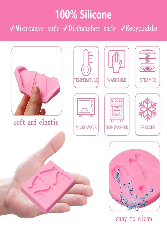 Xcake Lcook Wedding Silicone Molds Set, Dress and Tuxedo Cake Decorating Tools, Sewing Theme Fondant Chocolate Molds, Pink - Image 3