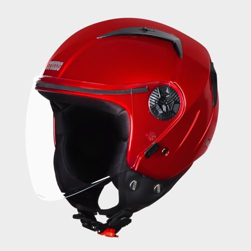 STUDDS Vogue ISI Certified Open Face Motorcycle Helmet for Men and Women with Clear Visor - Image 1
