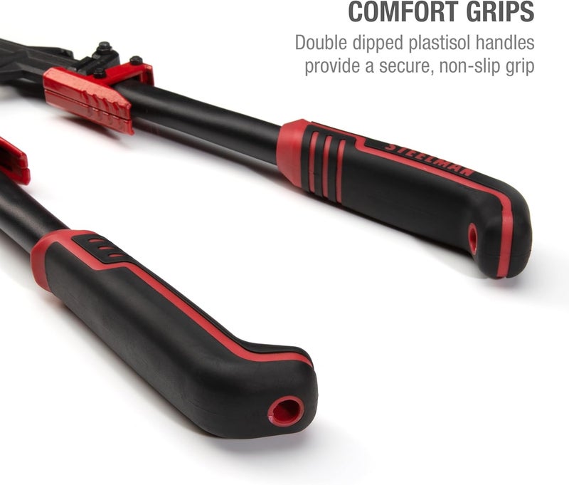 Steelman Folding Bolt Cutter with Ergonomic Handles, 24-inch, Cuts Bolts and Locks, Steel Construction, Non-Slip Grip - Image 5