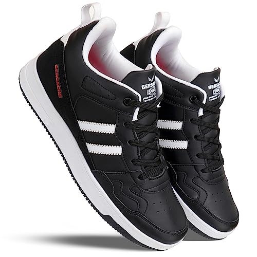 BERSACHE Premium Sports, Gym, Trending, Stylish Running Shoes for Men (Black, 9 UK) - Image 4
