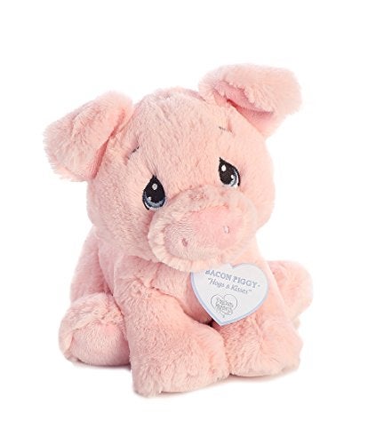 Aurora® Inspirational Precious Moments™ Bacon Piggy Stuffed Animal - Cherished Memories - Enduring Comfort - Pink 8.5 Inches - Image 2