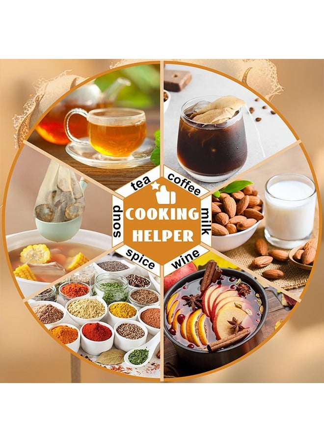 20 Pcs Muslin Bags with Drawstring, DIY Craft Gift Bags with Double Drawstring , Reusable Tea Bags, Spice Bags for Cooking Soup, Herb, Loose Leaf Tea, Natural Cotton Cheese Cloth Bag for Straining, Sachet Bags Empty - Image 3