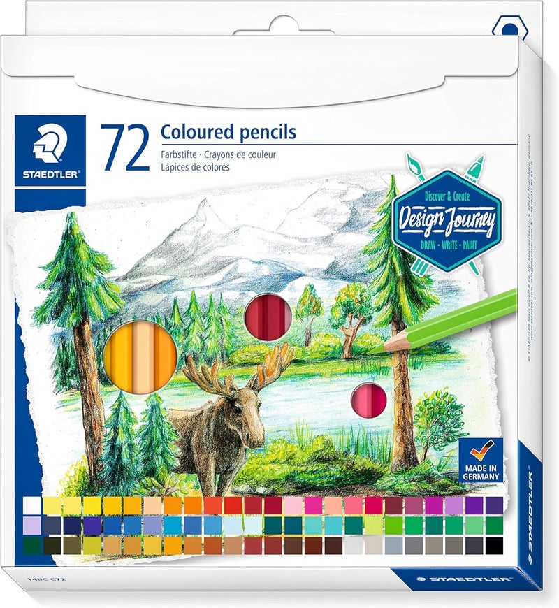 Staedtler Design Journey 146C C72 Box of 72 Assorted Coloured Pencils - Image 1