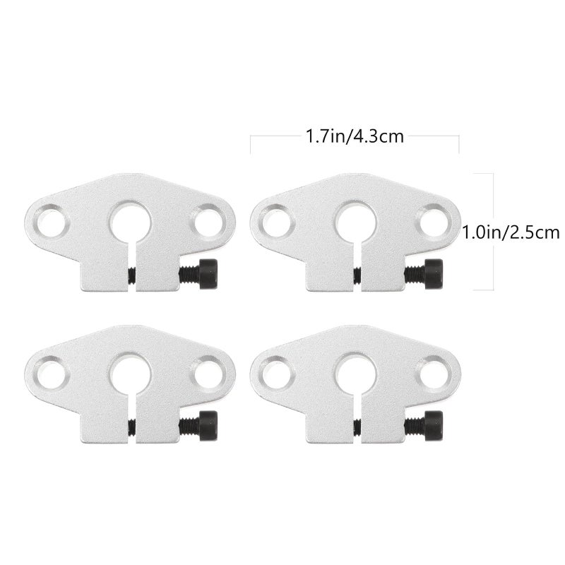 Aluminum Linear Guide Rod Support Bracket Clamp 4pcs for 3D Printer CNC Shaft - Image 3