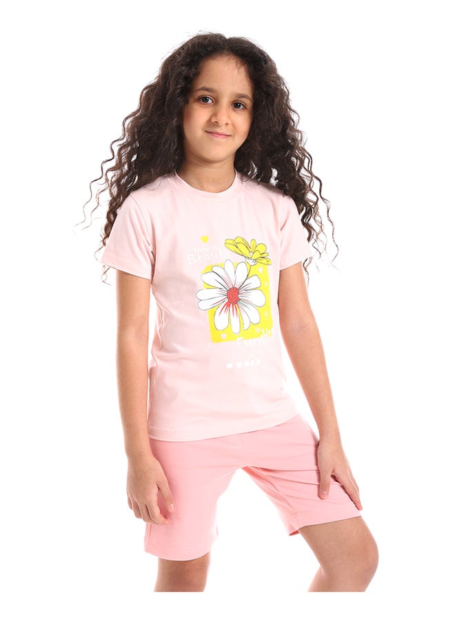 DIADORA Girls Cotton Printed T-Shirt - Image 1