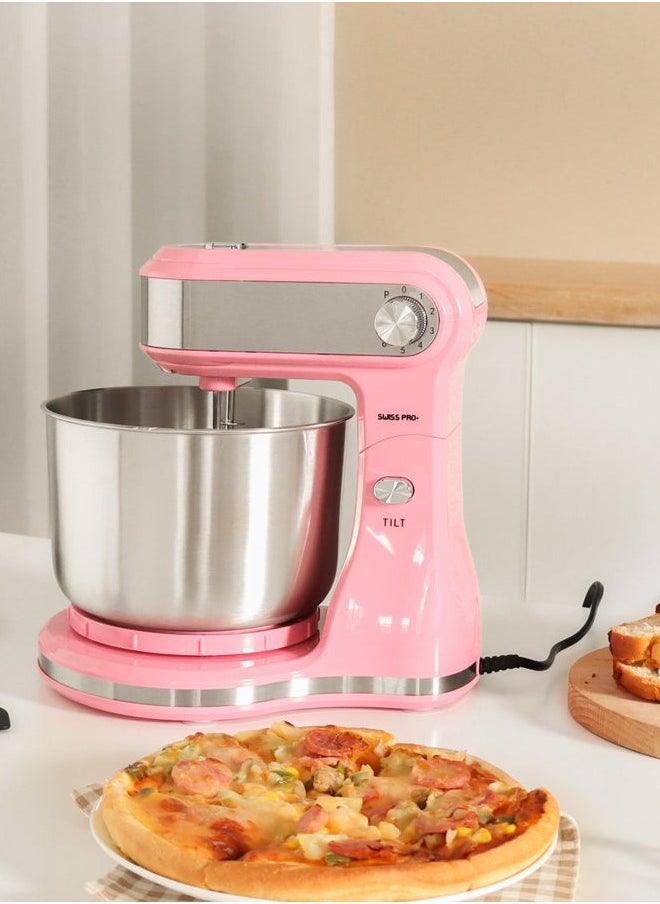 Swiss Pro+ - Stand Mixer - 300 W - Stainless Steel - Pink - 3.5 L - Image 1