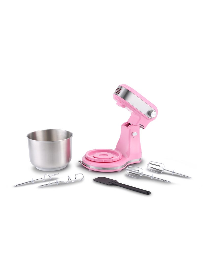 Swiss Pro+ - Stand Mixer - 300 W - Stainless Steel - Pink - 3.5 L - Image 1