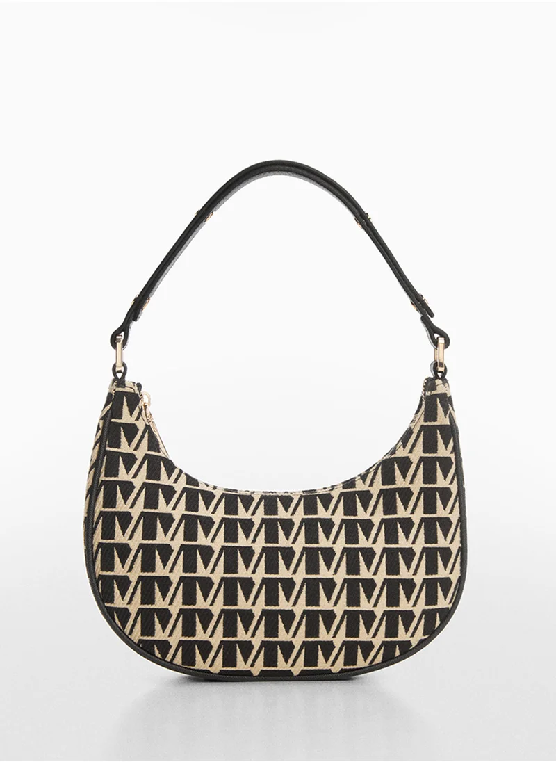 MANGO Printed Zip Through Hobo