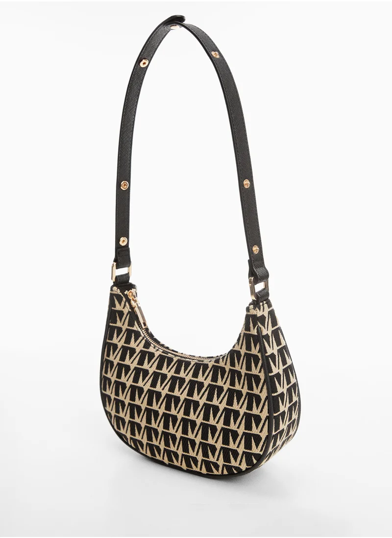 مانجو Printed Zip Through Hobo