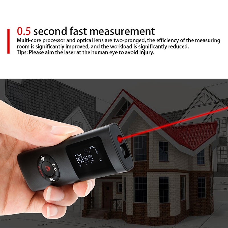 Mini Digital Distance Measuring Meter Black 13.50 X 3.50 X 7.00cm - Image 5