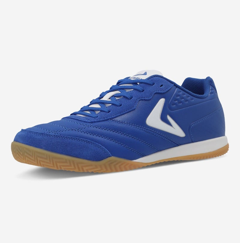 Demix Indoor Football Shoes for Men – Blue with Non-Marking Rubber Outsole, Stable Heel Cup, Sport Shoes - Image 1