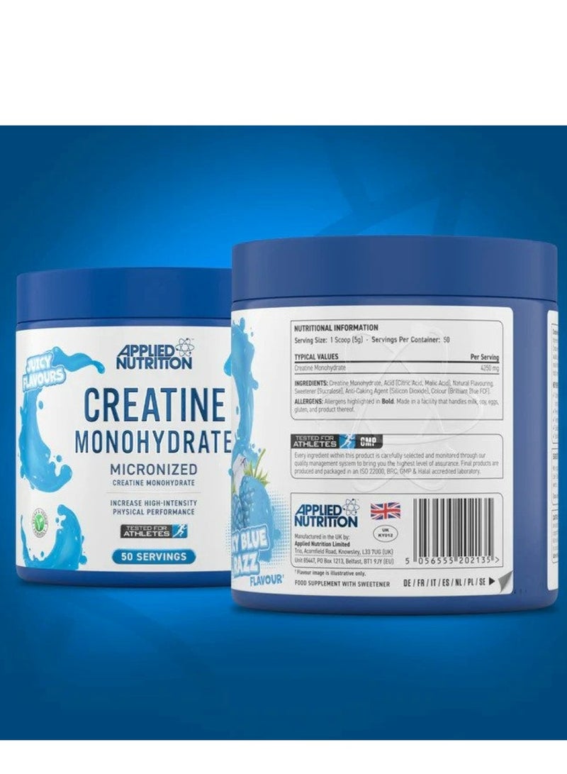 أبلايد نيوتريشن كرياتين مونوهيدرات ميكرونيزد 50 حصة 250 جرام، آيسي بلو راز - Image 2