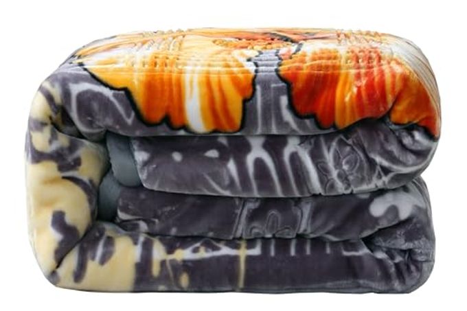 Nestl Korean Mink Blanket Queen Size 9 Lbs Velvet Fleece Korean Blanket 2 Ply Warm & Thick Winter Blanket Wrinkle & Fade Resistant 79 X 94 Inches (Grey) - Image 5