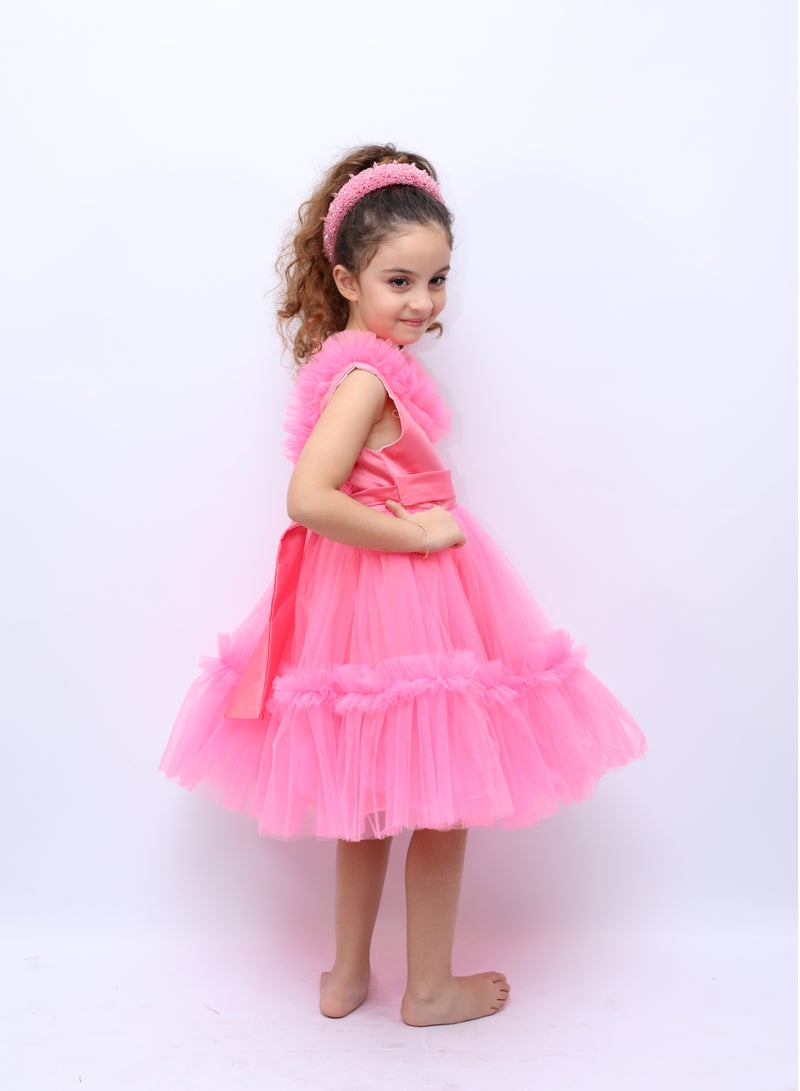 دىدانيالا فستان سهرة تول مكشكش - Image 2