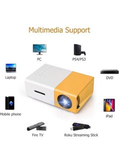 Mini Projector Full HD 1080P LED Projector Home Cinema Theater Mini Hd High Resolution Led Projector USB/SD/AV/HDMI Slots - Yellow - pzsku/ZCA5A073AE8035FDB04BAZ/45/_/1740647198/c022b2ad-512c-4be6-87e3-c00a2dcdaf52