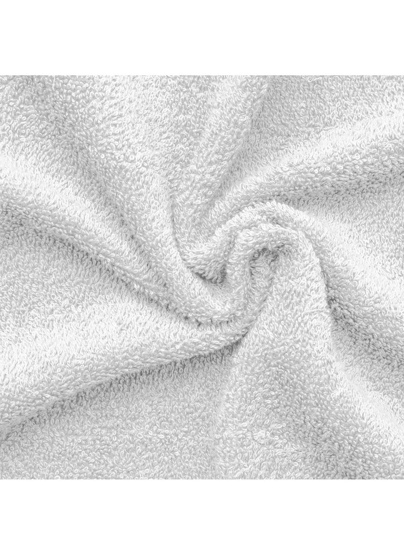 RISHAHOME Cotton  4- Piece White Bath Towel Set 70X140 Cm  Classic Collection  - Image 3