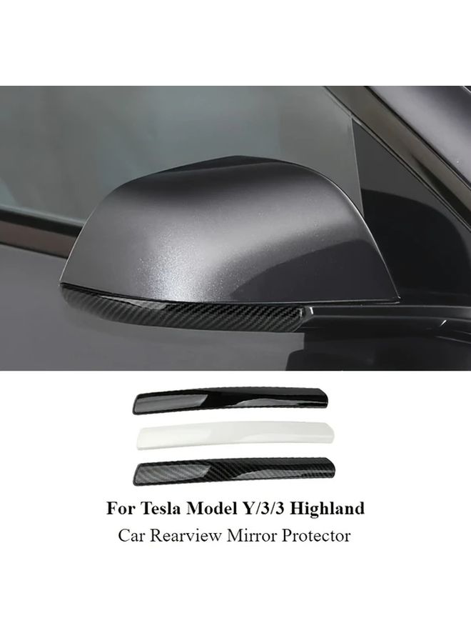 Model 3 Black Rearview Mirror Decorative Protective Strips External Car Accessories - Image 1