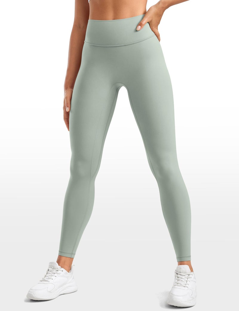 INGIA Womens High Waisted No Front Seam Lounge Yoga Legging 25" Workout Tummy Control Gym Yoga Pants Mineral Medium - Image 4