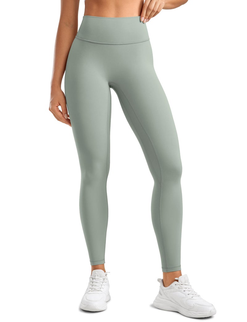 INGIA Womens High Waisted No Front Seam Lounge Yoga Legging 25" Workout Tummy Control Gym Yoga Pants Mineral Medium - Image 1