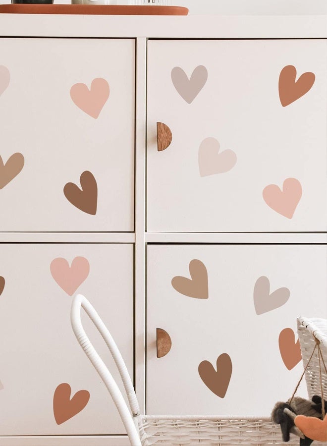 72 Pcs Boho Heart Wall Stickers, Peel and Stick Removable Vinyl Wall Decals, for Girls Bedroom Kids Room Nursery Classroom, DIY Cute Boho Home Decor - Image 4