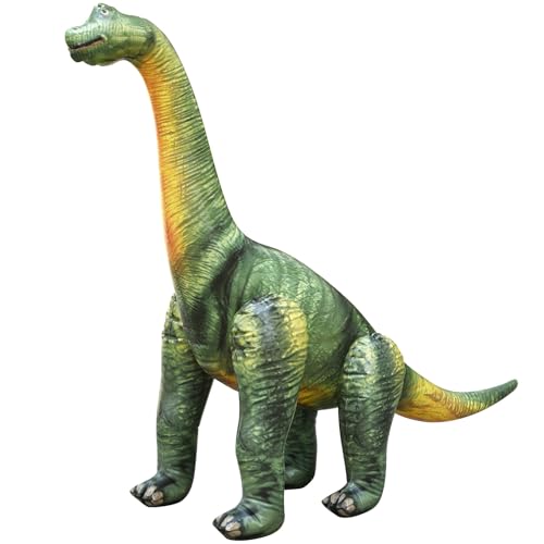 Jet Creations Brachiosaurus Inflatable 49" L x 36" H – Earthy Green Dinosaur Toy & Gift for Kids Ages 3+, Jurassic Party, Thanksgiving & Christmas Decorations, Winter Holiday Home Decor, 1 Pack - Image 1