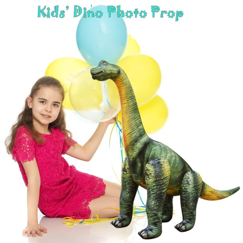 Jet Creations Brachiosaurus Inflatable 49" L x 36" H – Earthy Green Dinosaur Toy & Gift for Kids Ages 3+, Jurassic Party, Thanksgiving & Christmas Decorations, Winter Holiday Home Decor, 1 Pack - Image 4