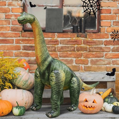 Jet Creations Brachiosaurus Inflatable 49" L x 36" H – Earthy Green Dinosaur Toy & Gift for Kids Ages 3+, Jurassic Party, Thanksgiving & Christmas Decorations, Winter Holiday Home Decor, 1 Pack - Image 2