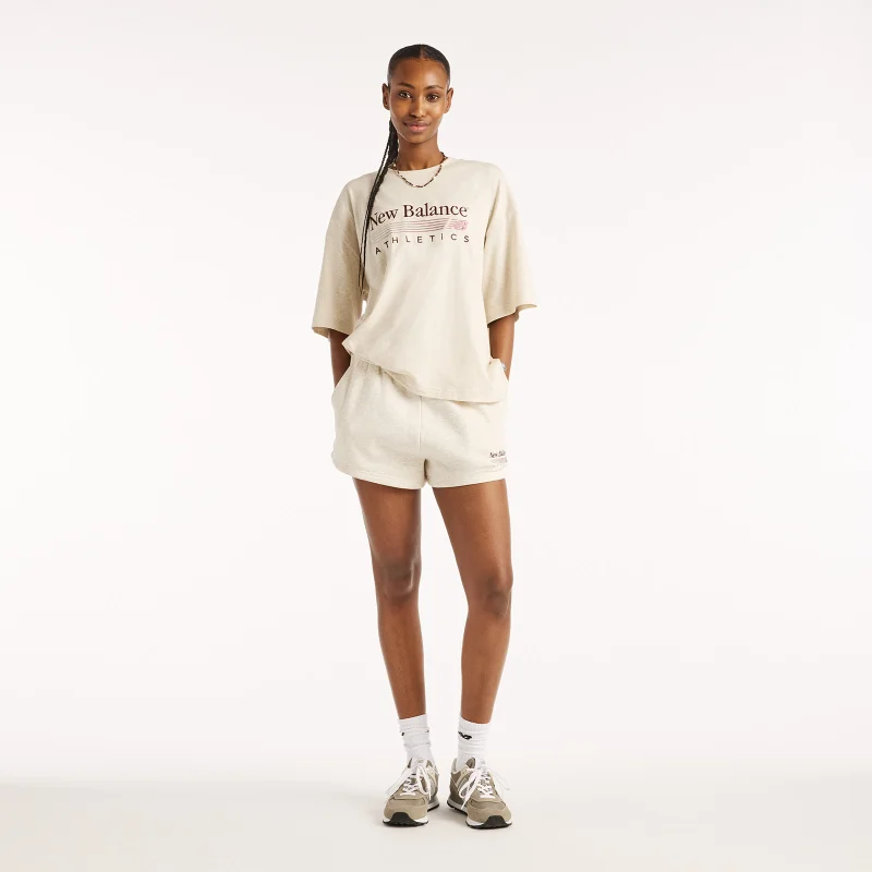 New Balance Linen Heather Women's Trackside Oversized T-Shirt for Women | Best Price UAE