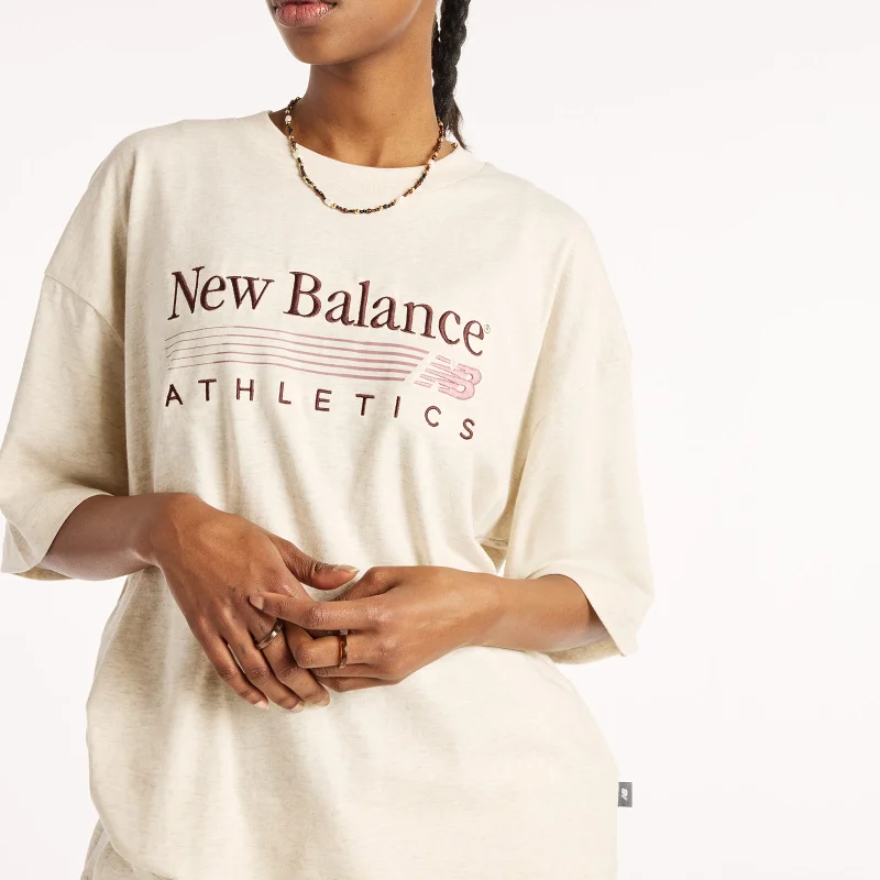New Balance Linen Heather Women's Trackside Oversized T-Shirt for Women | Best Price UAE