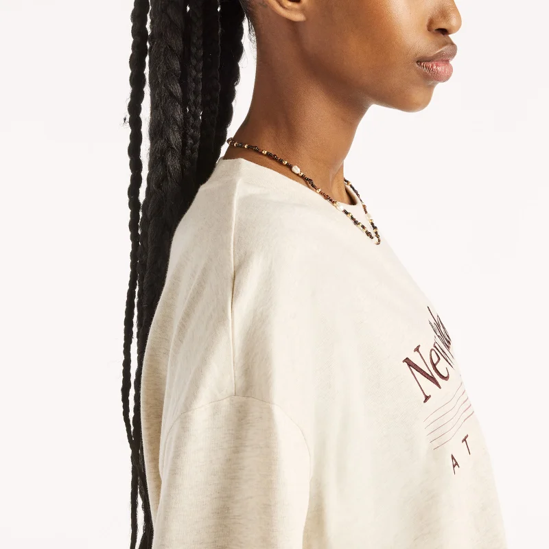 New Balance Linen Heather Women's Trackside Oversized T-Shirt for Women | Best Price UAE