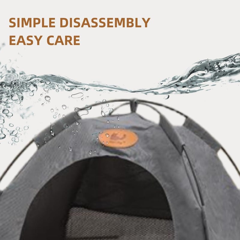 AoMige cat tent, pet tent, dog tent, cat bed, outdoor cat house, indoor pet playhouse, dog house, cat condos, with removable and washable mat, easy to assemble, portable(Dark Grey, Tent) - Image 5