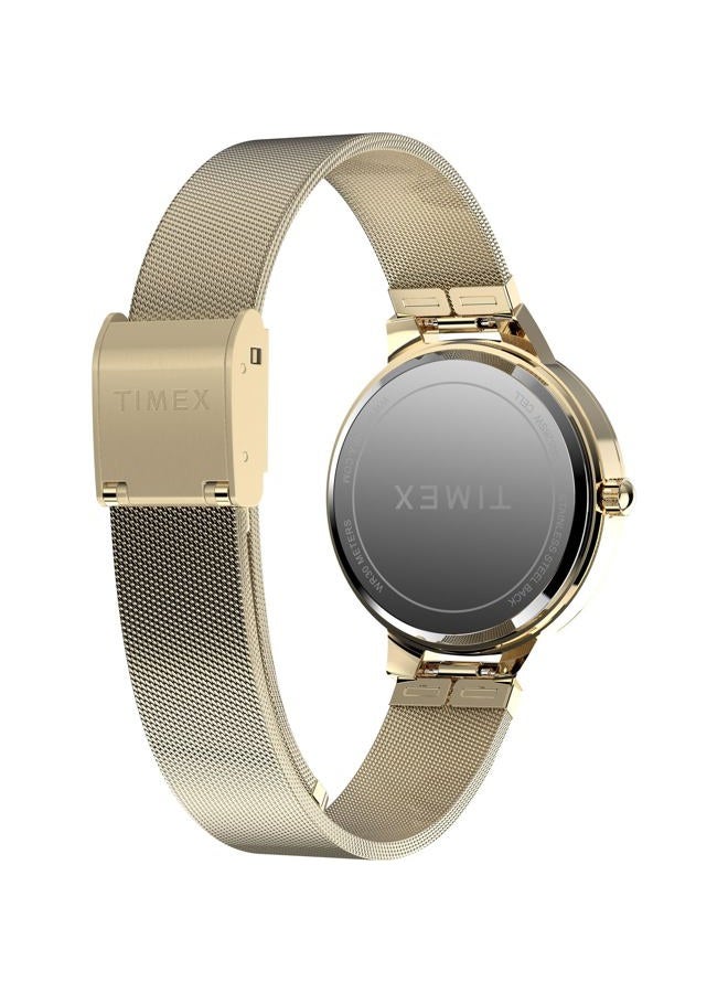 TIMEX Women's Main Street 29mm Watch - Gold-Tone Bracelet Mother of Pearl Dial Gold-Tone Case, Gold - Image 5