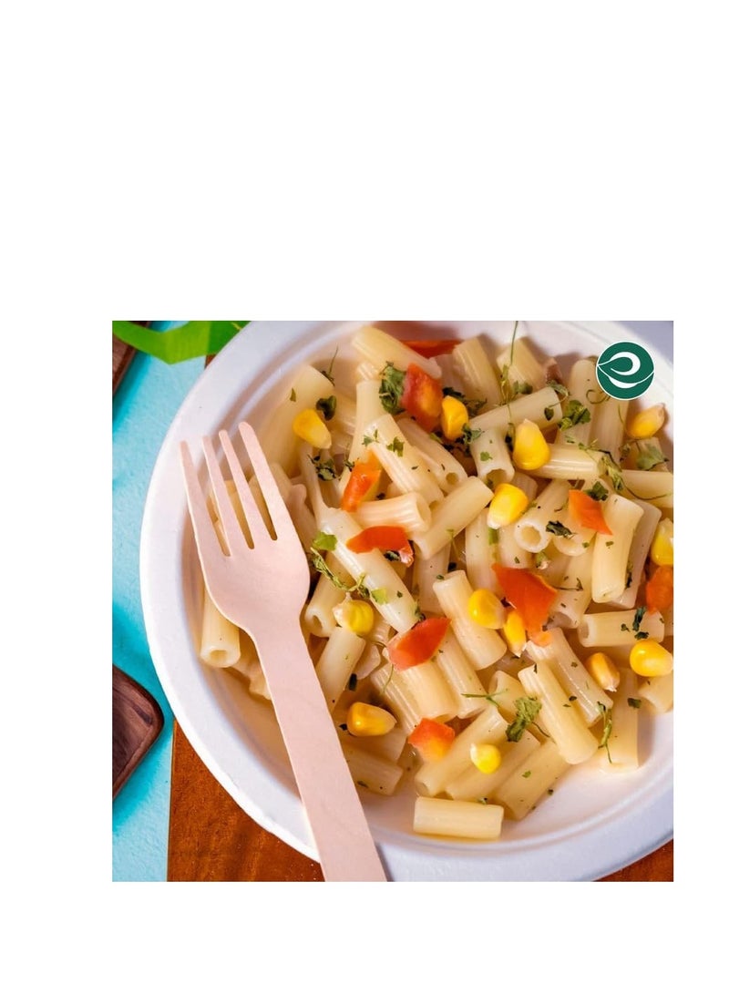 ECO SOUL ECO SOUL [50 Pack, 160mm] Disposable Forks | Wooden Dining Flatware | Ideal for Kids Birthday, Wedding & Party  - Image 3