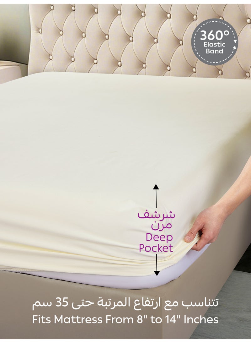 دوناتيلا الفراش المجهزة ورقة 3 قطعة الملك الحجم الصلبة غطاء سرير مجموعة يناسب (180 * 200 سنتيمتر) مع سادات و 35 سنتيمتر اضافية عميق نحى ستوكات غطاء سرير - Image 5