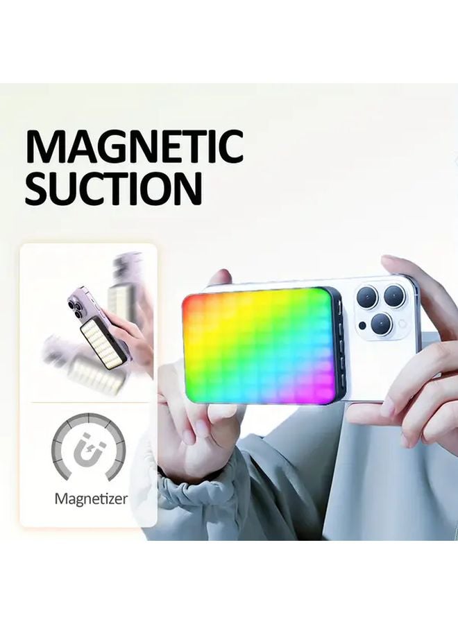 Black RGB Magnetic Ring Light For Mobile Live Streaming Selfie Video - Image 2