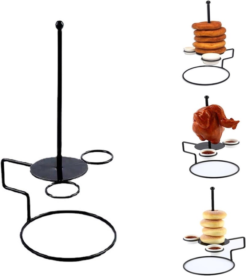 Fast Food Baskets Restaurant Iron Tableware, Grilled Chicken Rack, Onion Ring, Stainless Steel Bagel - Image 1