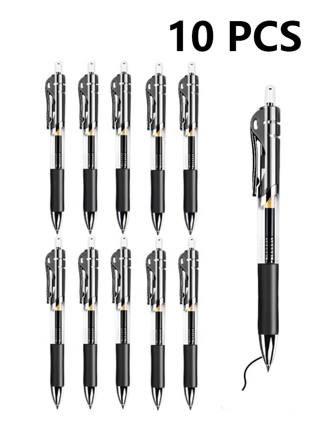 10 pcs  Retractable Ballpoint Pens,0.5 mm Medium Point Pens,Rolling Ball Refillable Pens Refillable Ink Pen Click Pens,Ballpoint Pens for Students Writing,School Office Supplies - Image 1