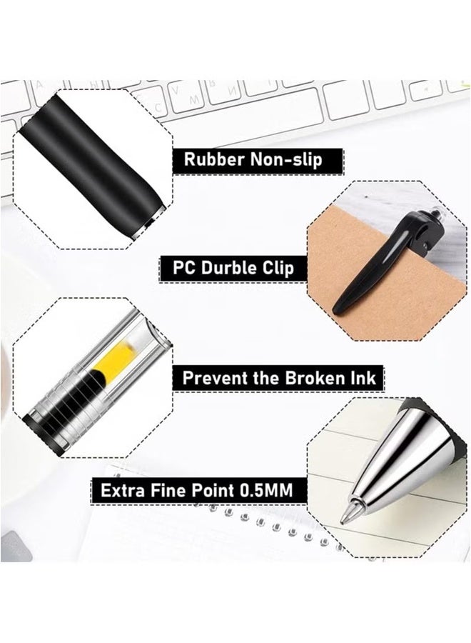 10 pcs  Retractable Ballpoint Pens,0.5 mm Medium Point Pens,Rolling Ball Refillable Pens Refillable Ink Pen Click Pens,Ballpoint Pens for Students Writing,School Office Supplies - Image 4